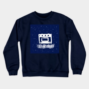 kitchen stove, kitchen appliances, food preparation, technology, light, universe, cosmos, galaxy, shine, concept Crewneck Sweatshirt